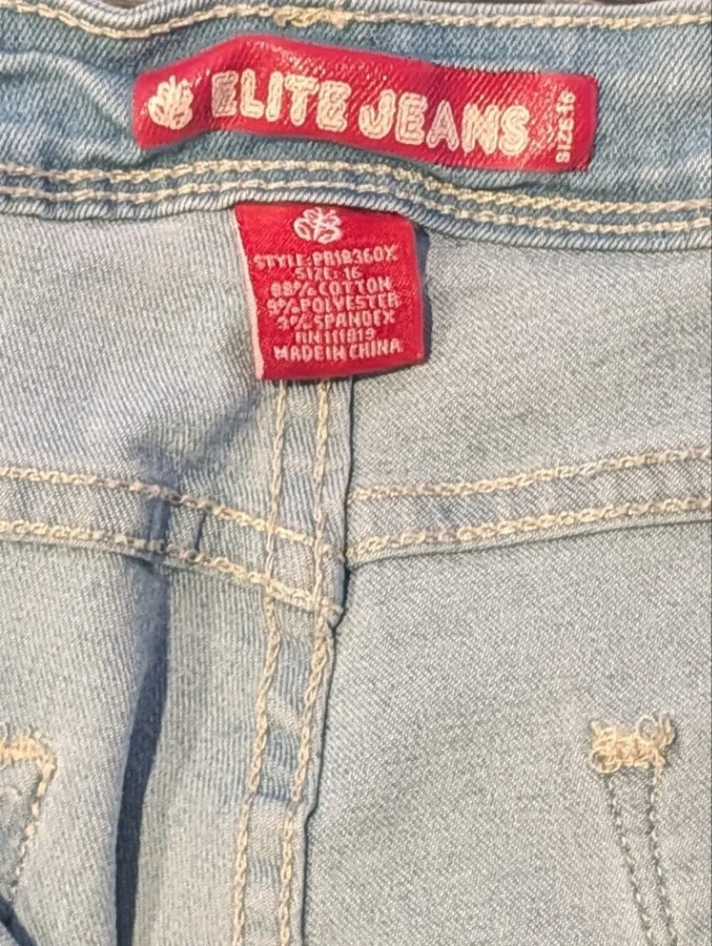 Blue Light-Wash Jeans with Heart & Star Patches